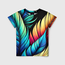 Футболка детская Color feathers - neon, цвет: 3D-принт