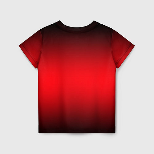 Детская футболка Сова маркером на чёрно-красном / 3D-принт – фото 2