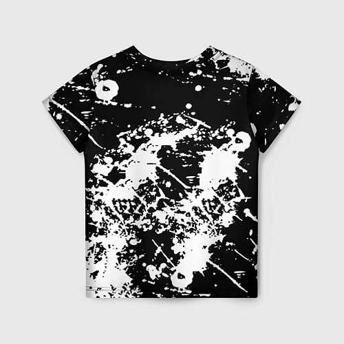 Детская футболка Manchester City краски чёрно белые / 3D-принт – фото 2