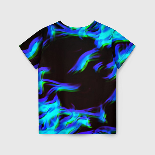 Детская футболка Dayz огонь синий / 3D-принт – фото 2