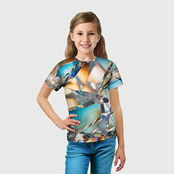 Футболка детская Грани стеклянного камня, цвет: 3D-принт — фото 2