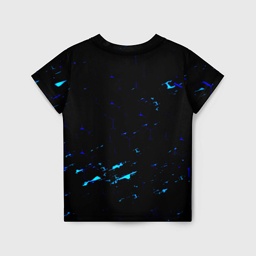 Детская футболка Dayz текстура краски голубые / 3D-принт – фото 2
