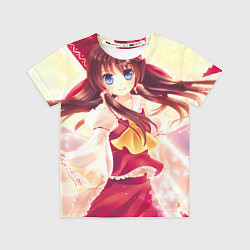 Футболка детская Touhou Project Рейму улыбается, цвет: 3D-принт