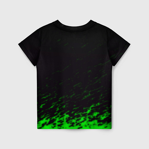 Детская футболка Fortnite краски зелёные / 3D-принт – фото 2