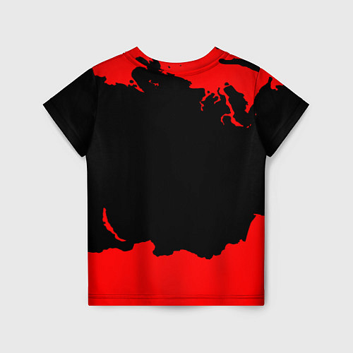 Детская футболка Roblox краски красные / 3D-принт – фото 2