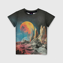 Детская футболка Ретро космический пейзаж