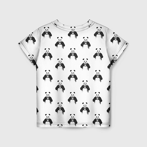 Детская футболка Panda love - pattern / 3D-принт – фото 2