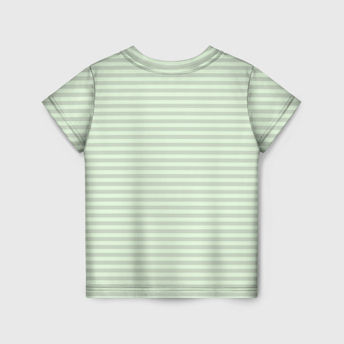 Детская футболка Светлый мятный в полоску / 3D-принт – фото 2