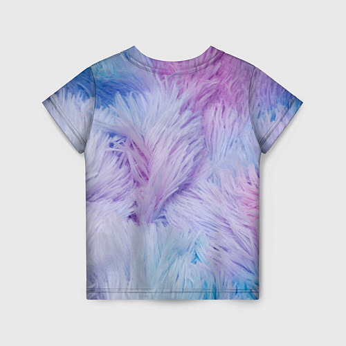 Детская футболка Цветной узор из перьев / 3D-принт – фото 2