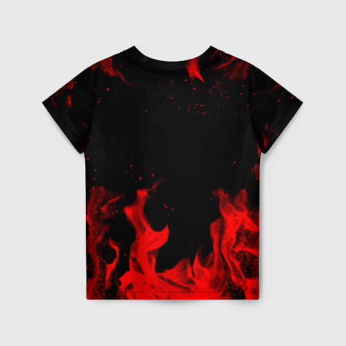 Детская футболка Linkin Park красный огонь лого / 3D-принт – фото 2