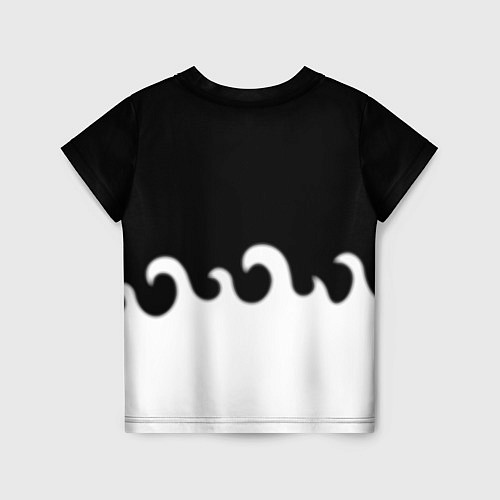 Детская футболка Раст текстура огонь белый / 3D-принт – фото 2