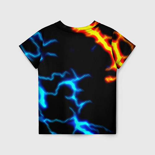Детская футболка Ведьмак огненное лого шторм / 3D-принт – фото 2