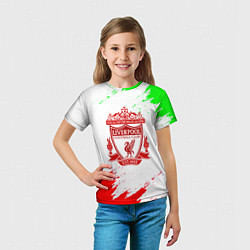 Футболка детская Liverpool краски спорт, цвет: 3D-принт — фото 2