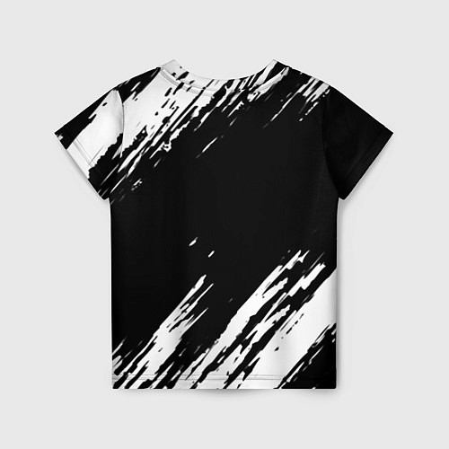 Детская футболка Destiny краски чёрно белые / 3D-принт – фото 2