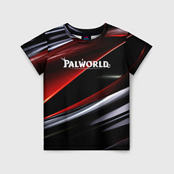 Футболка детская Palworld logo темная абстракция, цвет: 3D-принт