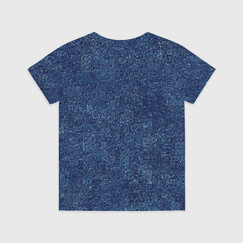 Детская футболка Текстура тёмно-синий мелкие квадраты / 3D-принт – фото 2