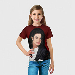 Футболка детская Michael Jackson с пантерой и автографом, цвет: 3D-принт — фото 2