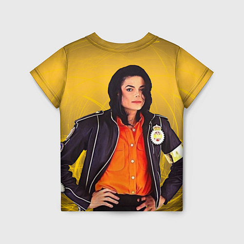Детская футболка Michael Jackson на золотом фоне с графикой / 3D-принт – фото 2