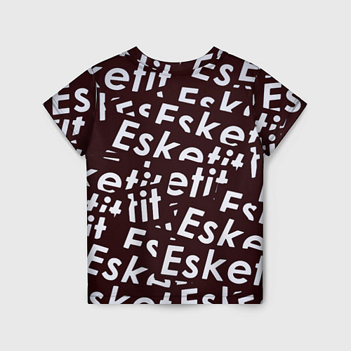 Детская футболка Esskeetit logo pattern / 3D-принт – фото 2