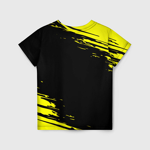 Детская футболка Pubg текстура краски жёлтые / 3D-принт – фото 2