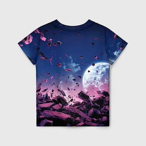 Детская футболка Абстрактные частицы в космосе / 3D-принт – фото 2