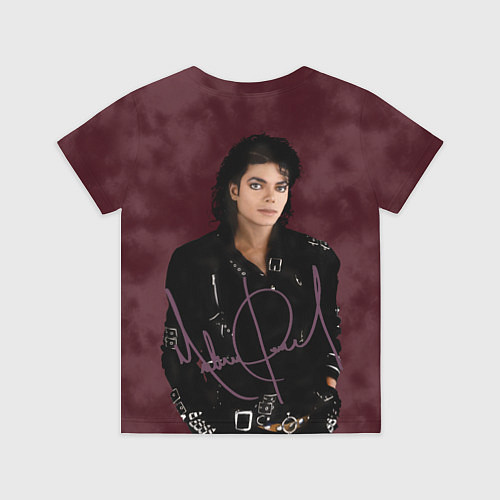 Детская футболка Michael Jackson на бордовом фоне / 3D-принт – фото 2