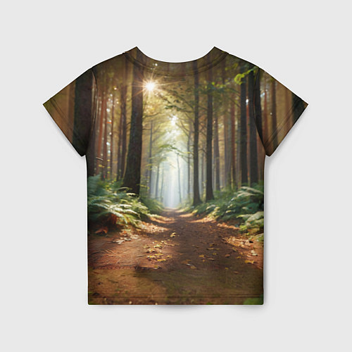 Детская футболка Лиса Шаманка танцует зажигательный танец в лесу / 3D-принт – фото 2