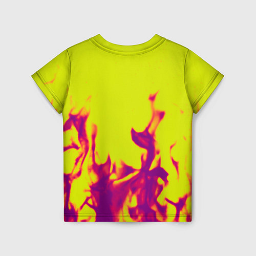 Детская футболка Металлика огненный стиль бенд / 3D-принт – фото 2
