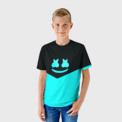 Футболка детская Marshmello dj geometry, цвет: 3D-принт — фото 2