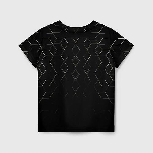 Детская футболка Чёрные текстуры броня / 3D-принт – фото 2