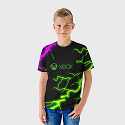 Футболка детская Xbox storm молнии, цвет: 3D-принт — фото 2