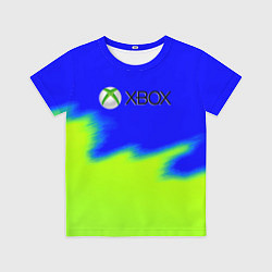 Футболка детская Xbox кислотный стиль текстура, цвет: 3D-принт
