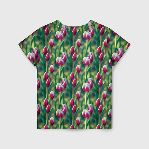 Детская футболка Весенние цветы на поляне / 3D-принт – фото 2