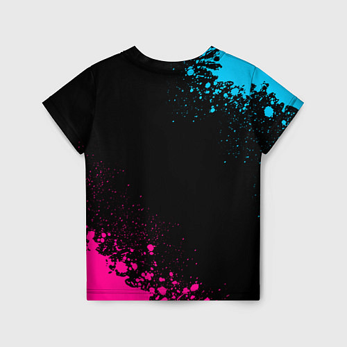 Детская футболка Club Brugge - neon gradient вертикально / 3D-принт – фото 2