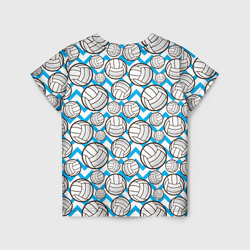 Детская футболка Мячи волейбольные паттерн / 3D-принт – фото 2
