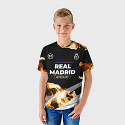 Футболка детская Real Madrid legendary sport fire, цвет: 3D-принт — фото 2