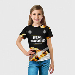 Футболка детская Real Madrid legendary sport fire, цвет: 3D-принт — фото 2