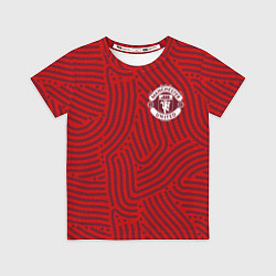 Футболка детская Manchester United отпечатки, цвет: 3D-принт