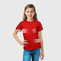 Футболка детская СССР гост три полоски, цвет: 3D-принт — фото 2