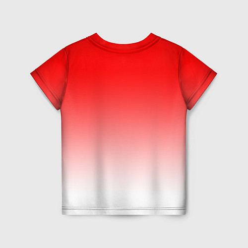 Детская футболка Красно белый градиент / 3D-принт – фото 2