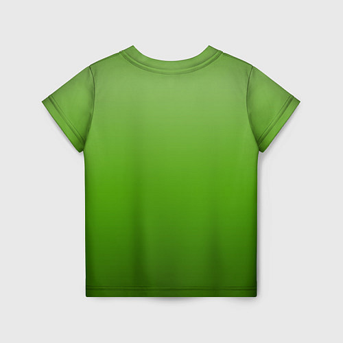 Детская футболка Градиент яблочный зелёный / 3D-принт – фото 2
