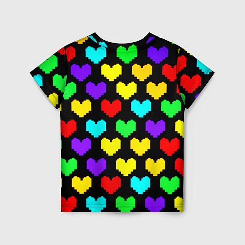 Детская футболка Undertale heart pattern / 3D-принт – фото 2