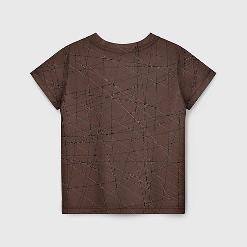 Детская футболка Абстракция порезы коричневый / 3D-принт – фото 2