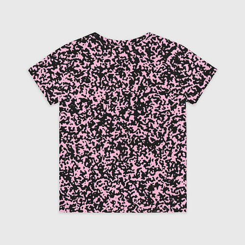 Детская футболка Чёрно-розовый пятнистый / 3D-принт – фото 2