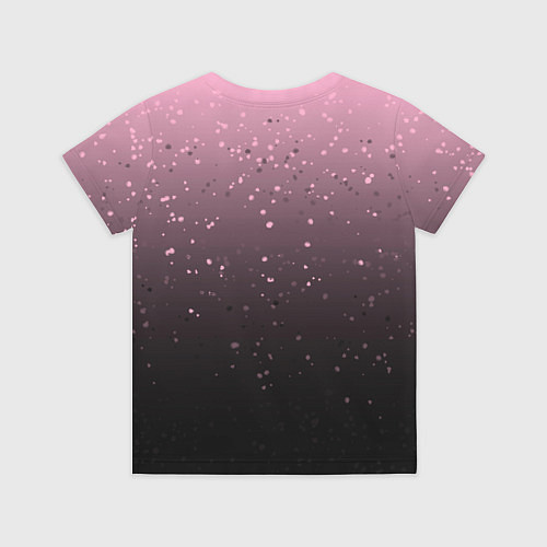 Детская футболка Градиент тёмный розовый брызги / 3D-принт – фото 2