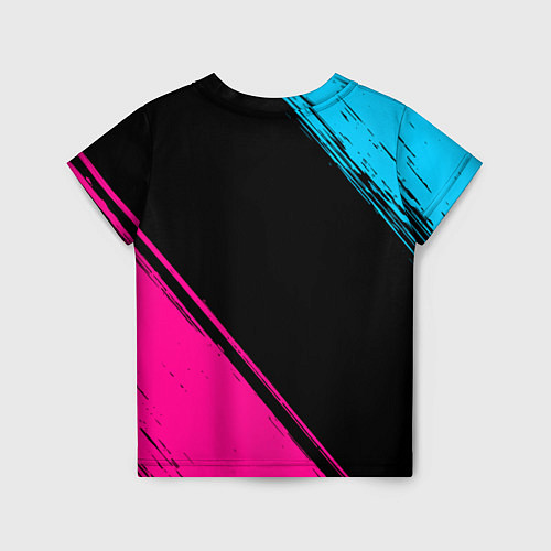 Детская футболка Leicester City - neon gradient вертикально / 3D-принт – фото 2