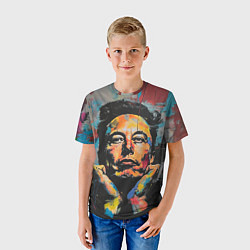 Футболка детская Илон Маск граффити портрет, цвет: 3D-принт — фото 2