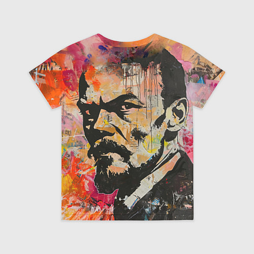 Детская футболка Граффити портрет Владимира Ленина / 3D-принт – фото 2