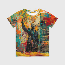 Футболка детская Абстрактное граффити человека в черном костюме, цвет: 3D-принт