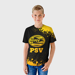 Футболка детская PSV - gold gradient, цвет: 3D-принт — фото 2